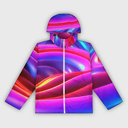 Ветровка с капюшоном женская Неоновая вязкая текстура, цвет: 3D-белый