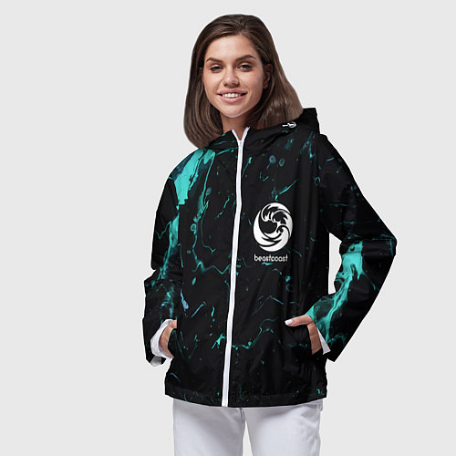 Женская ветровка Beastcoast абстракт / 3D-Белый – фото 3