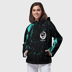 Ветровка с капюшоном женская Beastcoast абстракт, цвет: 3D-черный — фото 2