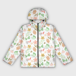 Женская ветровка Листики цветочки