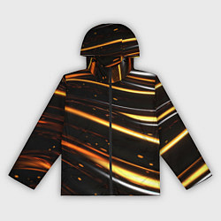Ветровка с капюшоном женская Золотые плавные линии, цвет: 3D-черный