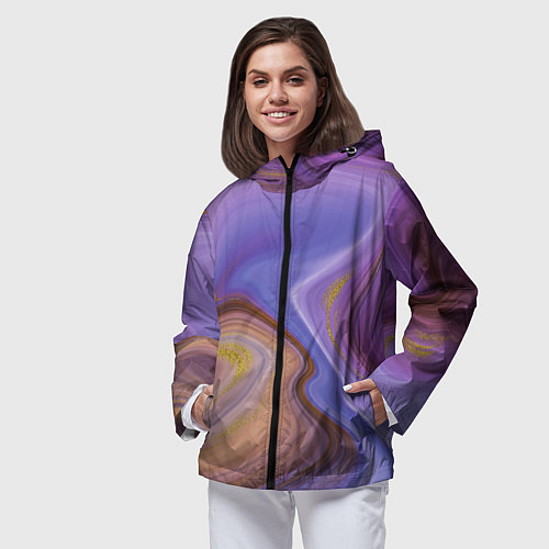 Женская ветровка Violet fantasy / 3D-Черный – фото 3