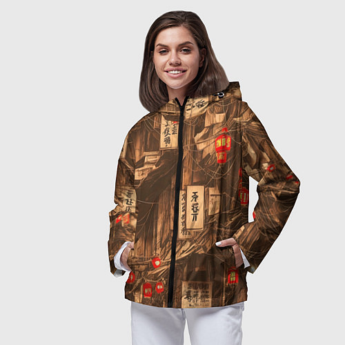 Женская ветровка Китайский квартал / 3D-Черный – фото 3