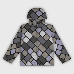 Ветровка с капюшоном женская Плиточка, цвет: 3D-черный