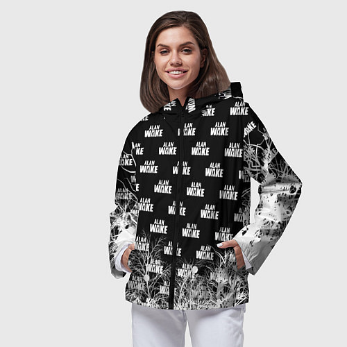 Женская ветровка Алан Вейк узор / 3D-Черный – фото 3
