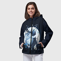 Ветровка с капюшоном женская Вэй и Лань, цвет: 3D-черный — фото 2