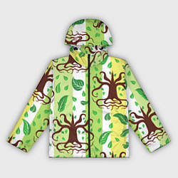 Ветровка с капюшоном женская Корни и деревья, цвет: 3D-черный