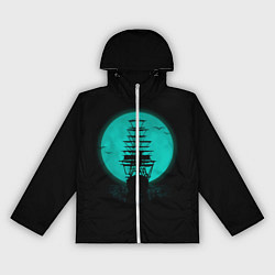 Ветровка с капюшоном женская Мрачный корабль, цвет: 3D-белый