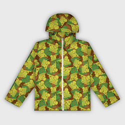 Ветровка с капюшоном женская Танчики - камуфляж, цвет: 3D-белый