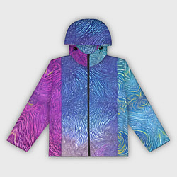 Ветровка с капюшоном женская Трёхцветные узоры, цвет: 3D-черный