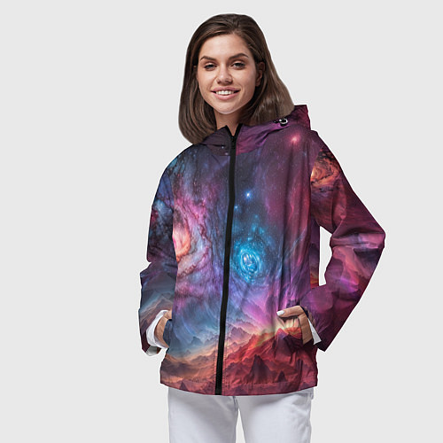 Женская ветровка На задворках вселенной / 3D-Черный – фото 3