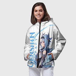Ветровка с капюшоном женская Genshin impact - Эола, цвет: 3D-черный — фото 2