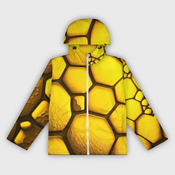 Ветровка с капюшоном женская Желтые объемные плиты, цвет: 3D-белый