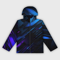 Ветровка с капюшоном женская Синие и фиолетовые оттенки, цвет: 3D-черный