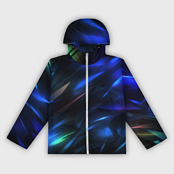 Ветровка с капюшоном женская Blue abstract background, цвет: 3D-белый