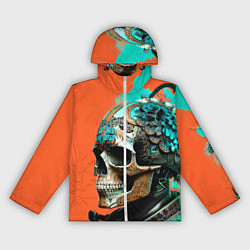 Ветровка с капюшоном женская Art skull - irezumi - Japan, цвет: 3D-белый
