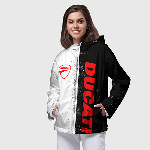 Женская ветровка Ducati - двоичный / 3D-Белый – фото 3