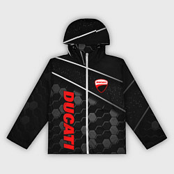 Ветровка с капюшоном женская Ducati - технологическая броня, цвет: 3D-белый