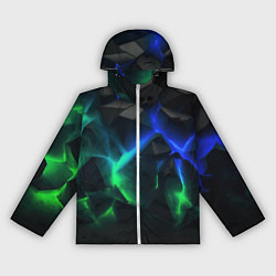 Женская ветровка Разлом синих и зеленых плит