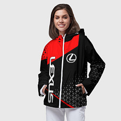Ветровка с капюшоном женская Lexus - red sportwear, цвет: 3D-белый — фото 2