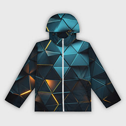 Ветровка с капюшоном женская Объемные частицы с подсветкой, цвет: 3D-белый