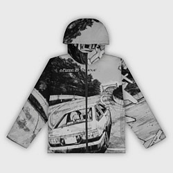 Ветровка с капюшоном женская Тойота ae 86 - Инициал ди, цвет: 3D-черный