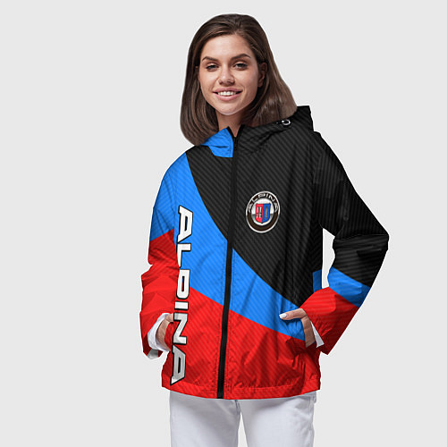 Женская ветровка Alpina - classic colors / 3D-Черный – фото 3