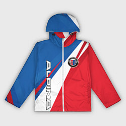 Ветровка с капюшоном женская Alpine BMW - colors, цвет: 3D-белый