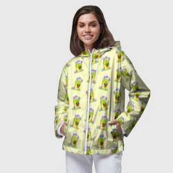 Ветровка с капюшоном женская Токсичный бак, цвет: 3D-белый — фото 2