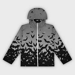 Женская ветровка Серый фон и летучие мыши