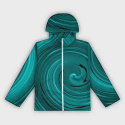Ветровка с капюшоном женская Малахитовый вихрь, цвет: 3D-белый