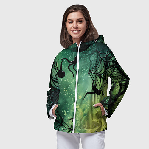 Женская ветровка Мрачный паук / 3D-Белый – фото 3