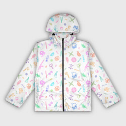 Ветровка с капюшоном женская Оружие - цветной на белом, цвет: 3D-черный