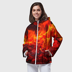 Ветровка с капюшоном женская Магма, цвет: 3D-белый — фото 2