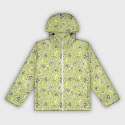 Ветровка с капюшоном женская Весенние лилии, цвет: 3D-белый