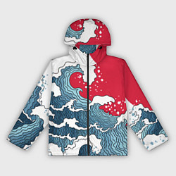 Женская ветровка Страна восходящего солнца - большая волна
