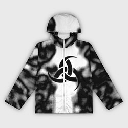 Ветровка с капюшоном женская Скандинавский узор душа, цвет: 3D-белый