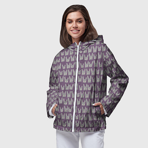 Женская ветровка Спящие зайки / 3D-Белый – фото 3