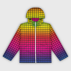 Ветровка с капюшоном женская Палитра rgb, цвет: 3D-белый