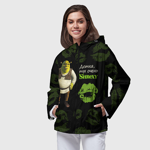 Женская ветровка Shrexy Shrek / 3D-Черный – фото 3