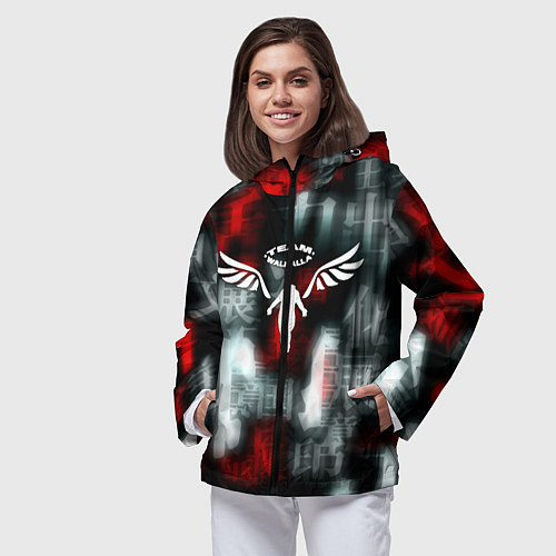 Женская ветровка Токийские мстители иероглифы мстителя / 3D-Черный – фото 3