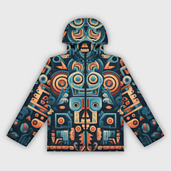 Женская ветровка Симметричный абстрактный паттерн в ацтекском стиле