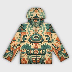 Женская ветровка Абстрактный узор в мексиканском фолк-арт стиле