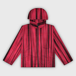 Ветровка с капюшоном женская Абстрактные полосы розовые, цвет: 3D-черный