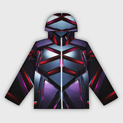 Ветровка с капюшоном женская Объемные пластины, цвет: 3D-белый