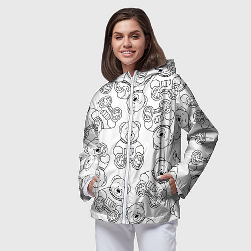 Женская ветровка Мишки из СССР / 3D-Белый – фото 3