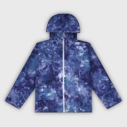 Ветровка с капюшоном женская Абстракция - sea blue, цвет: 3D-белый