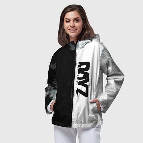 Женская ветровка Dayz черно белый ужас / 3D-Черный – фото 3