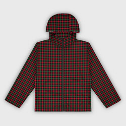 Ветровка с капюшоном женская Чёрно - красная классическая клетка, цвет: 3D-черный