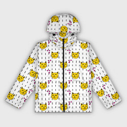 Ветровка с капюшоном женская Смешная кошка, цвет: 3D-черный